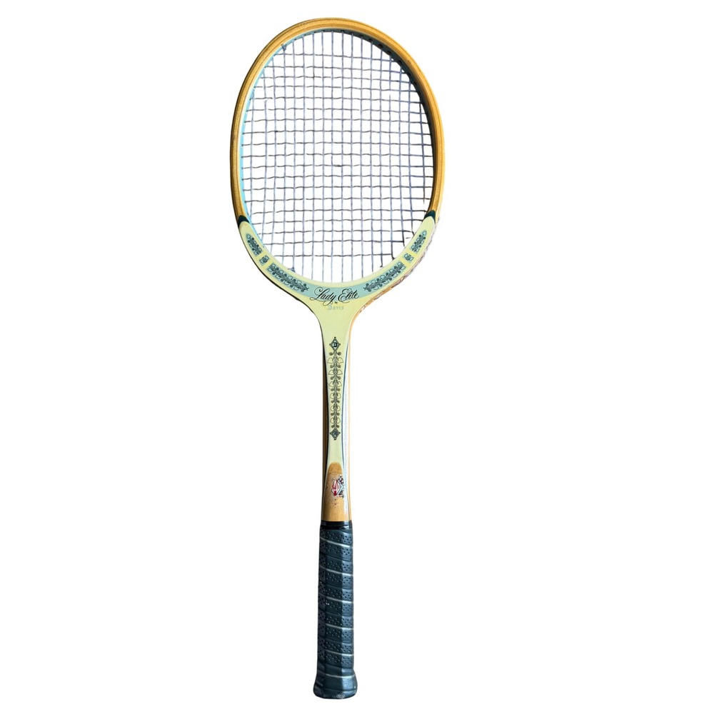 Vintage Davis Lady Elite Wood Tennis Racquet 4 3/8 Grip 3L Custom Made USA TAD